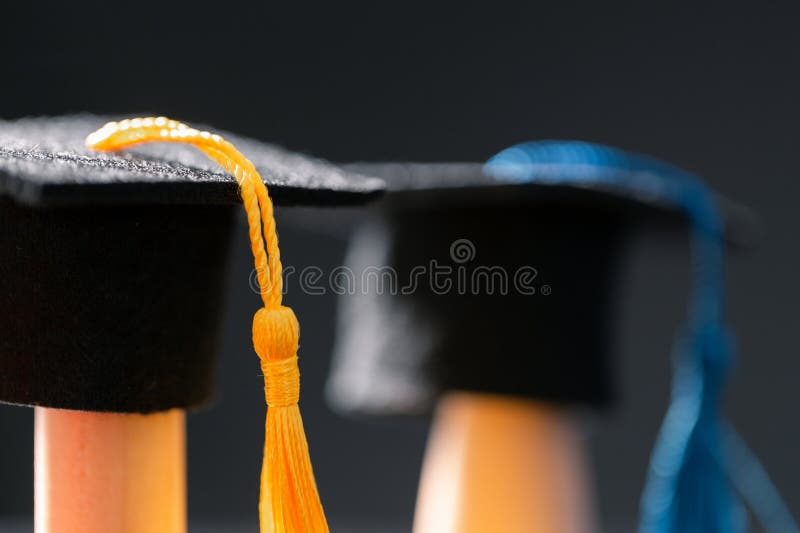 Concept education is business scholarship essential idea globalization, mortarboard students learn and study in universities and royalty free stock photography