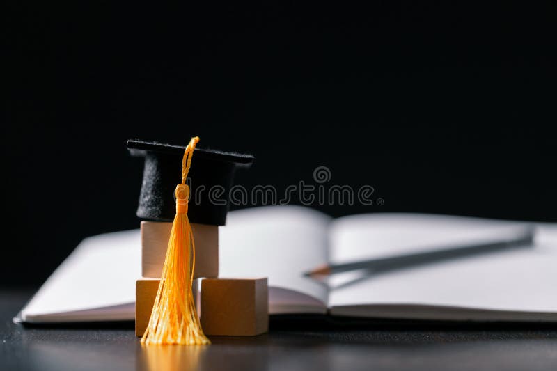 Concept education is business scholarship essential idea globalization, mortarboard students learn and study in universities and stock images