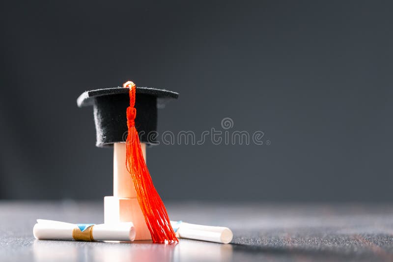 Concept education is business scholarship essential idea globalization, mortarboard students learn and study in universities and royalty free stock photo