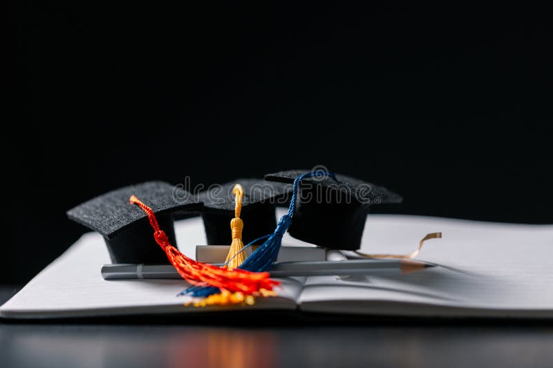 Concept education is business scholarship essential idea globalization, mortarboard students learn and study in universities and royalty free stock images