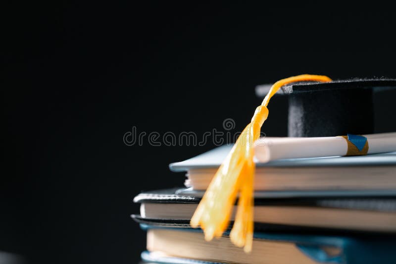 Concept education is business scholarship essential idea globalization, mortarboard students learn and study in universities and royalty free stock photo