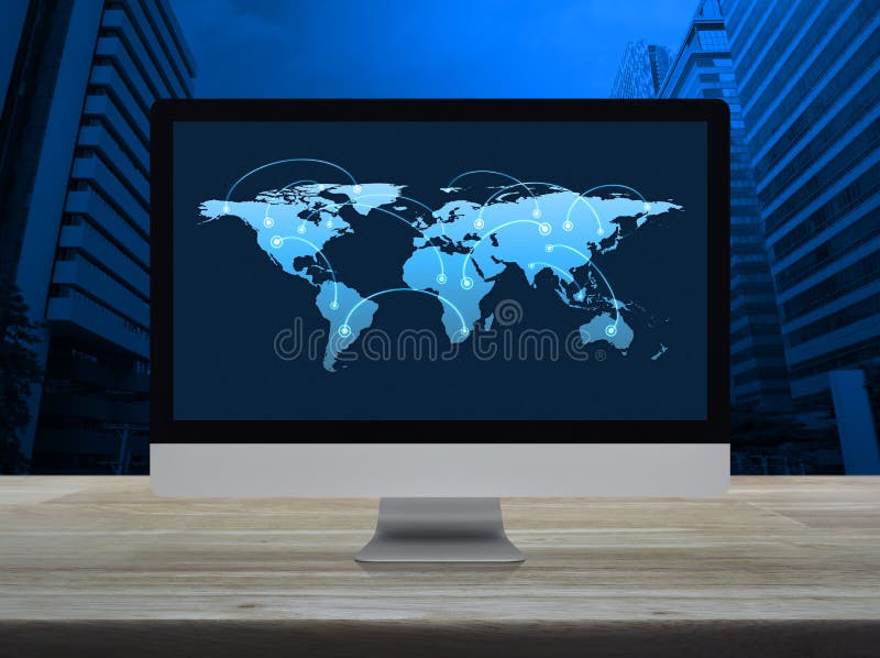 Concept en ligne de communication d'affaires, éléments de ce fu d'image photographie stock libre de droits Concept en ligne de communication d'affaires, éléments de ce fu d'image photographie stock libre de droits