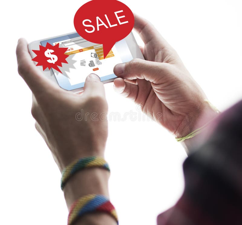 Concept en ligne de promotion des ventes de vente d'achats image stock Concept en ligne de promotion des ventes de vente d'achats image stock