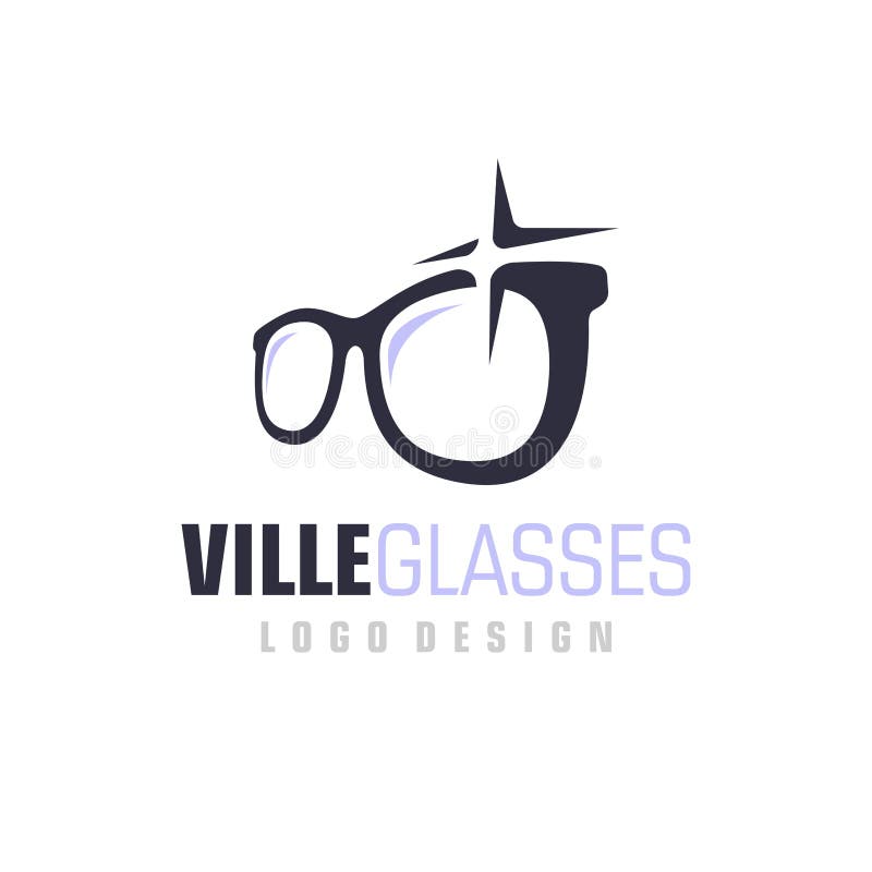 Glasses Logo Design Template Stock Vector - Illustration of geek ...