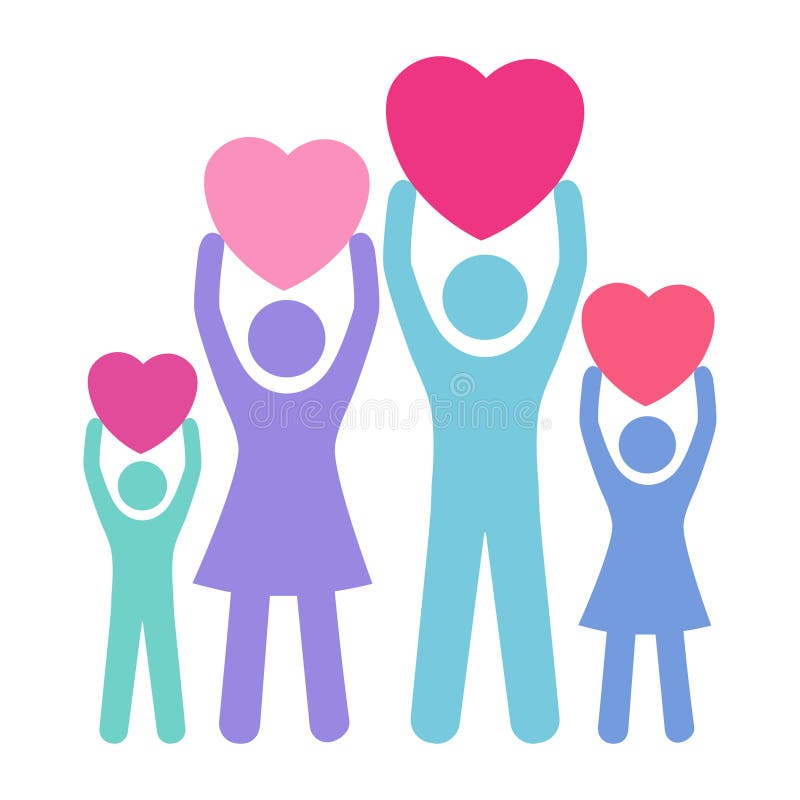 Family united in love stock illustration. Illustration of family - 8401840