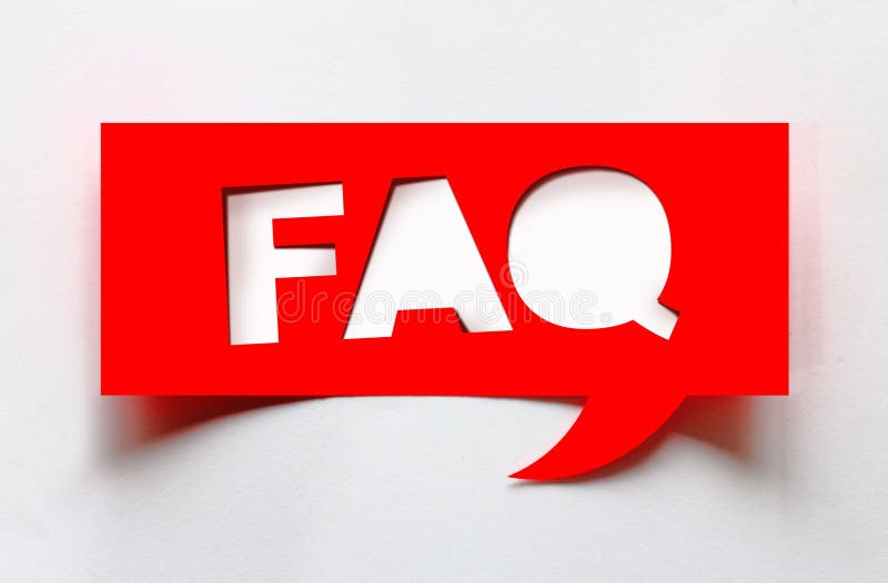 Concept of FAQ stock images