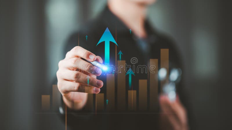 Concept of finance and investment ,profit growth management ,financial graphical and statistical analysis ,Stock and currency fund stock images