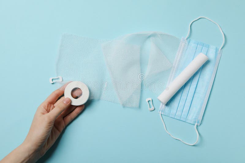 Concept of first aid kit, first aid kit supplies royalty free stock images