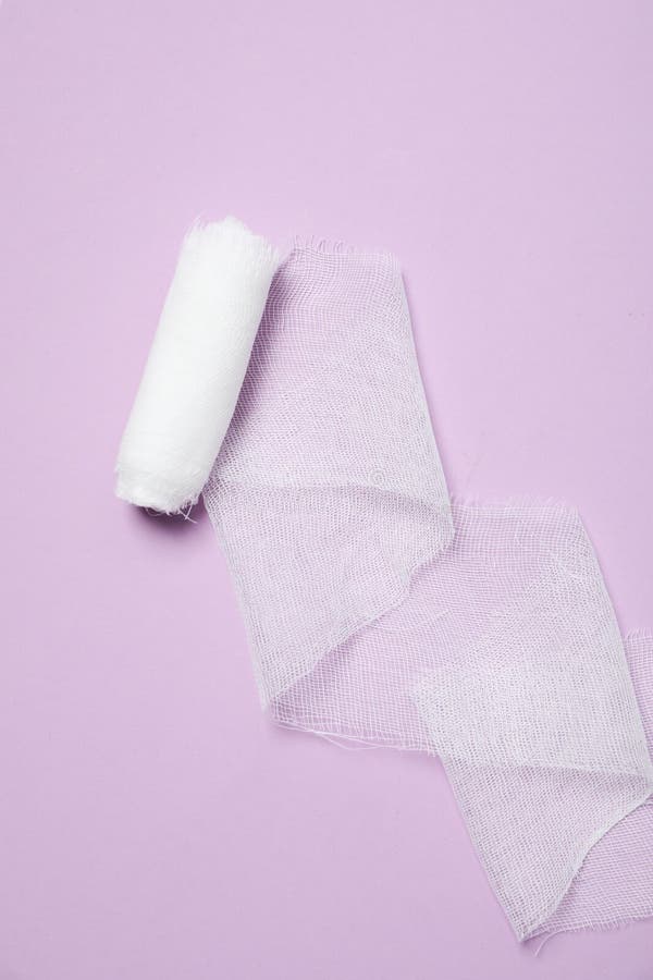 Concept of first aid kit supplies - bandage stock images