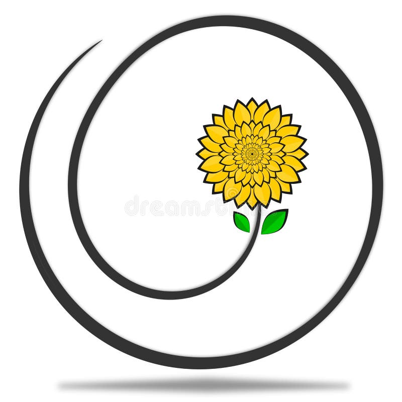 Concept floarea siglei întreprinderii stock illustration