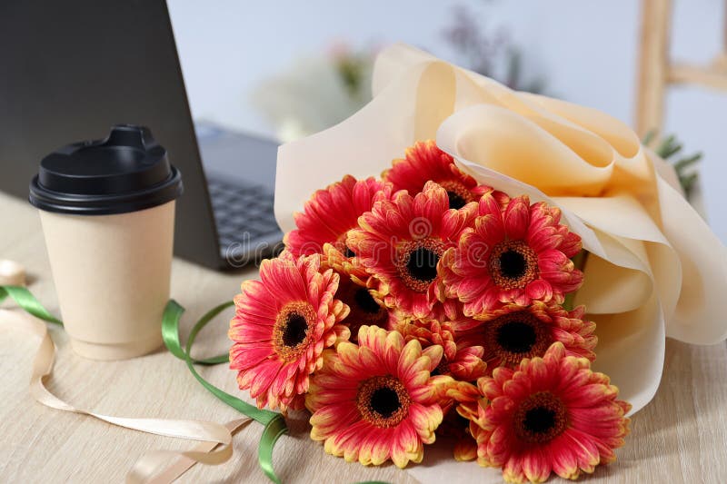 Concept of Floral Shop, Delivery and Florist Stock Photo Image of