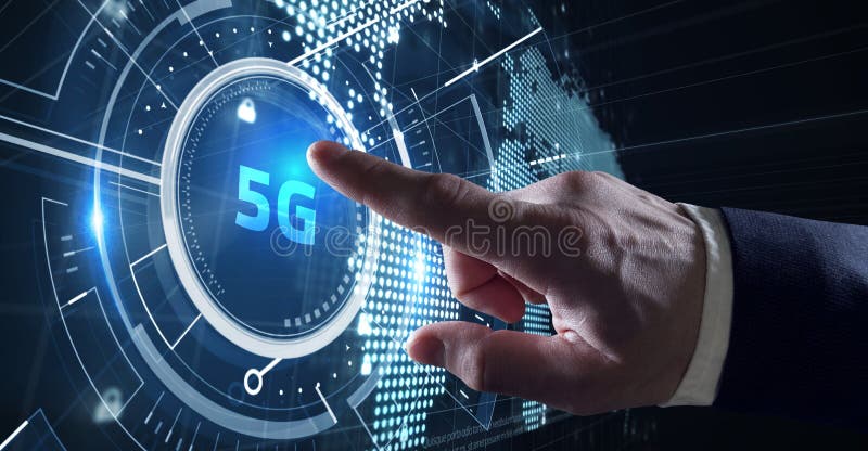 The concept of 5G network, high-speed mobile Internet, new generation networks. Business, modern technology, internet and networking concept.