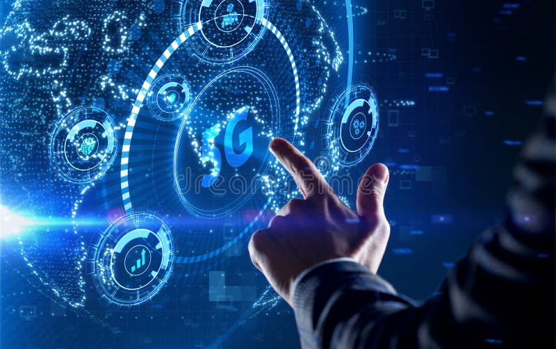 The concept of 5G network, high-speed mobile Internet, new generation networks. Business, modern technology, internet and networking concept.