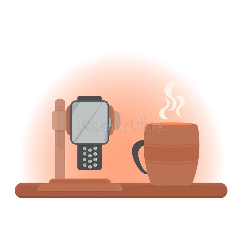 https://thumbs.dreamstime.com/b/concept-glass-coffee-tea-sports-watch-wireless-charging-stand-cartoon-vector-illustration-flat-style-eps-207074312.jpg