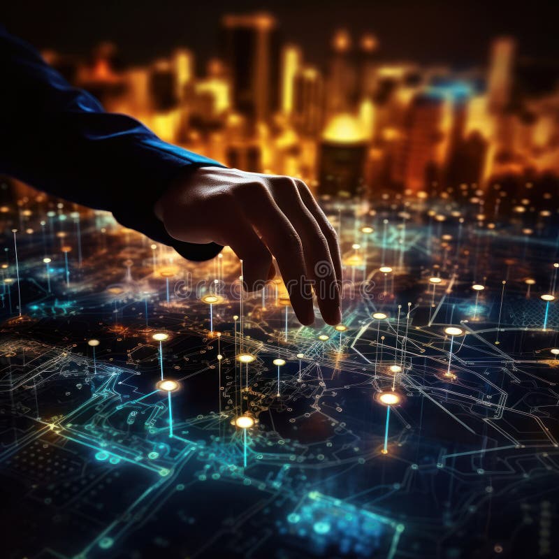 The concept of global business and Internet networks5 royalty free illustration