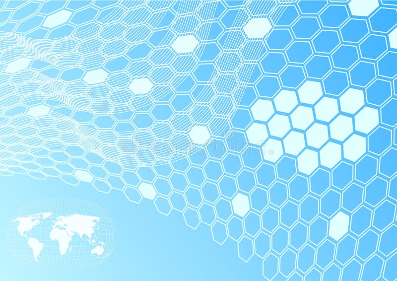 Concept global de celulă de rețea vector illustration