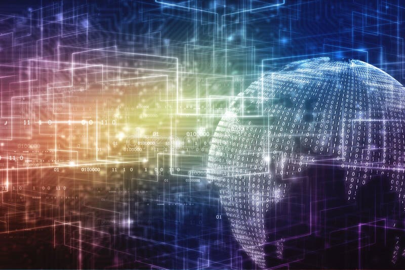 Concept global de conexiune la rețea. vizualizare mare a datelor. comunicarea rețelelor sociale în rețelele globale de calculatoar royalty free stock photography