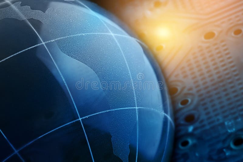 The concept of a global Internet network. Digital background of blue color. stock images The concept of a global Internet network. Digital background of blue color. stock images