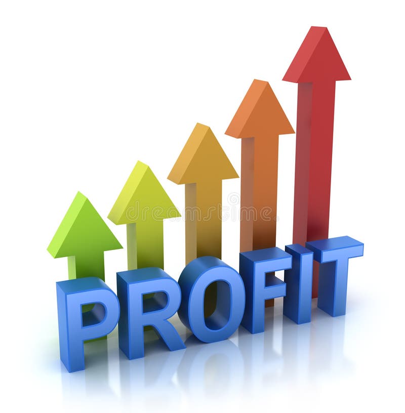 Concept grafic colorat în profit stock illustration