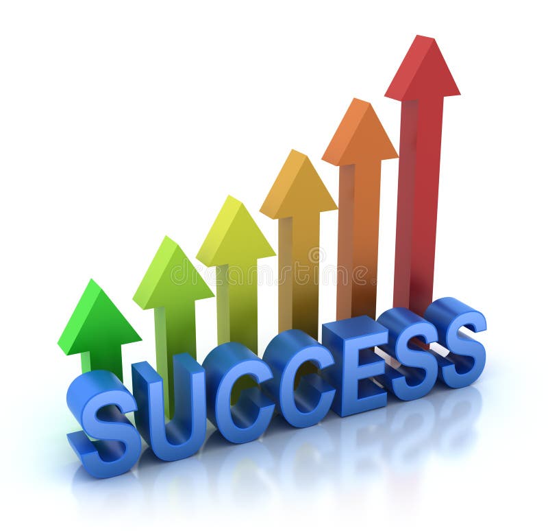 Concept grafic cu succes colorat royalty free illustration
