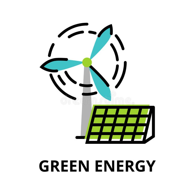 Concept of Green Energy, technologies of future vector illustration Concept of Green Energy, technologies of future vector illustration