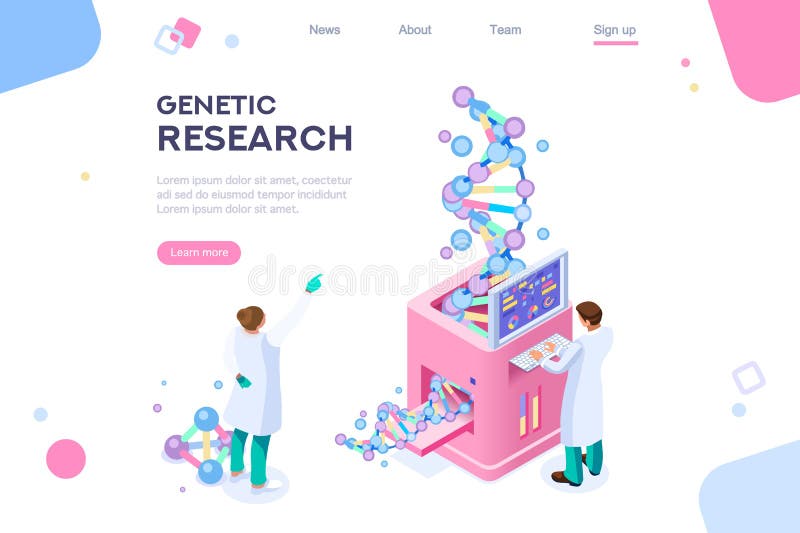 Concept génétique de biotechnologie de génome de recherches illustration stock Concept génétique de biotechnologie de génome de recherches illustration stock