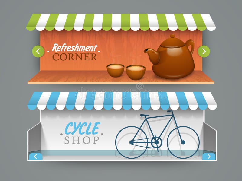 Concept of header or banner. stock illustration