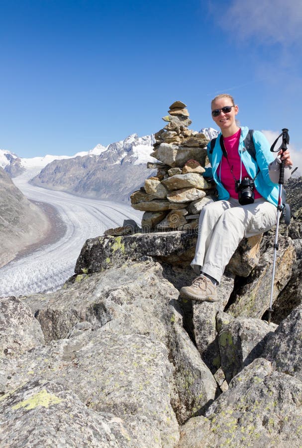 Concept for hiking, climbing, walking stock photography