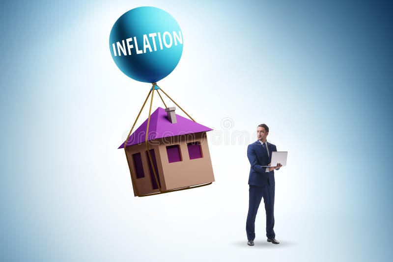 Concept of Housing Prices Inflation Stock Illustration Illustration