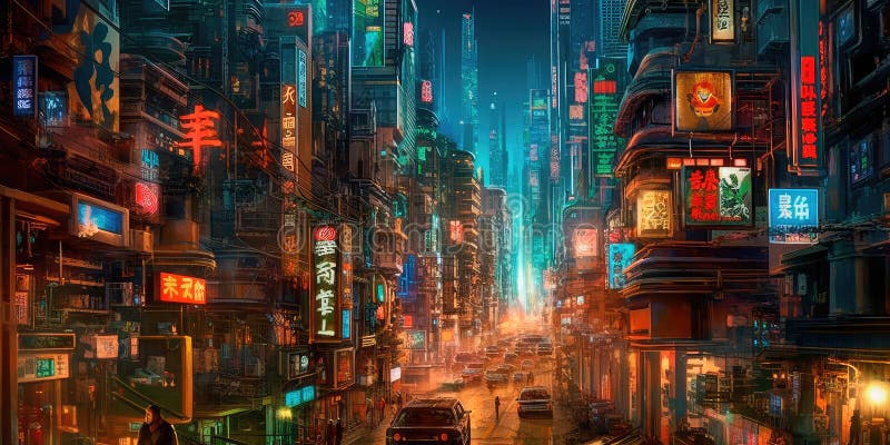 Cyberpunk Phone Wallpaper 8 Pack Digital Download AI 