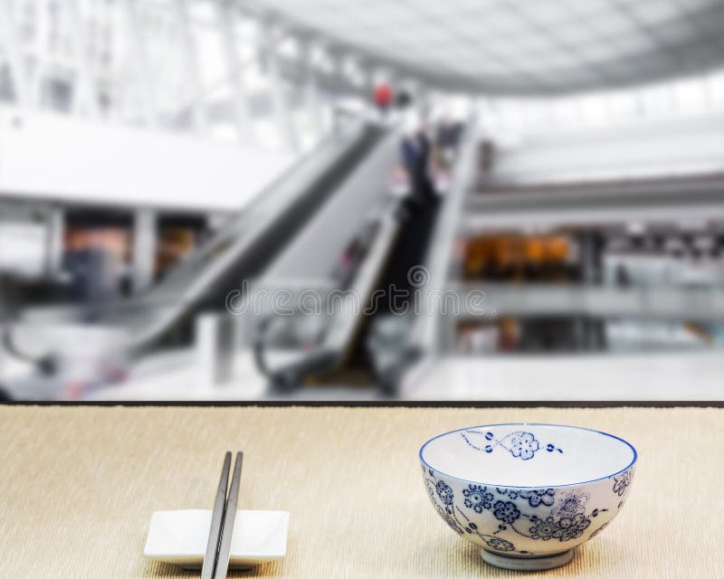 Concept Image of Eating , Drinking, Shopping in Shopping Mall Stock