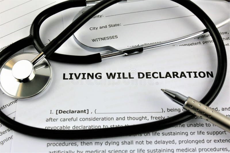 concept image living will declaration abstract text 106815190