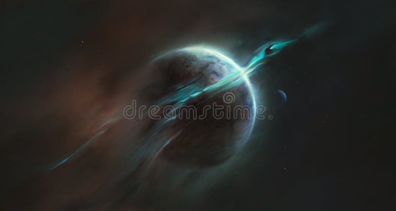 Concept image of planets in outer space royalty free illustration