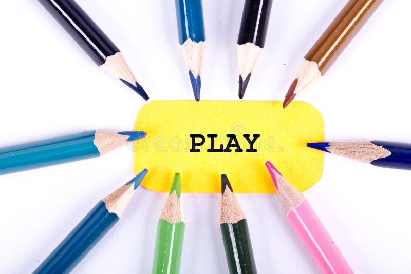 Concept image with Play stock photos