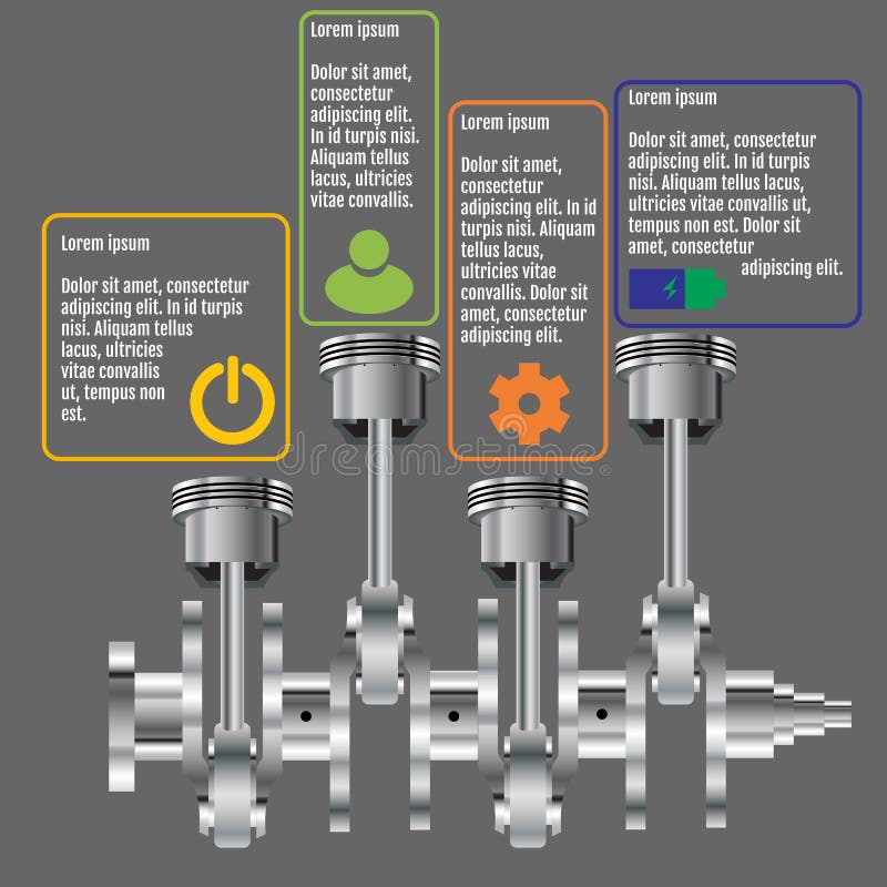 Crankshaft Drive Icon, Isometric Style Stock Vector Illustration of