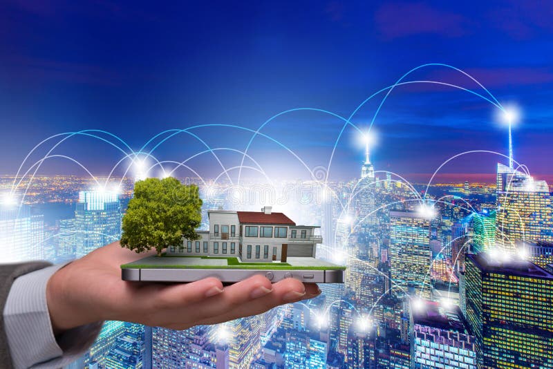 The concept of innovative smart city royalty free stock images