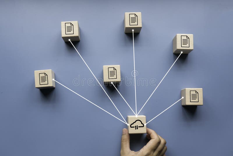 Concept of internet cloud technology, digital data and information transfer. File sharing and document transfer. Document or data royalty free stock photography