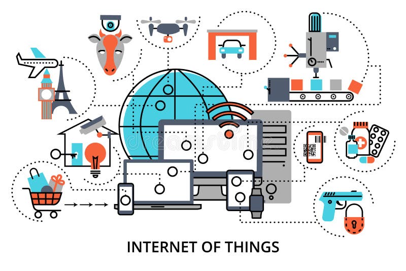 Concept of internet of things royalty free illustration