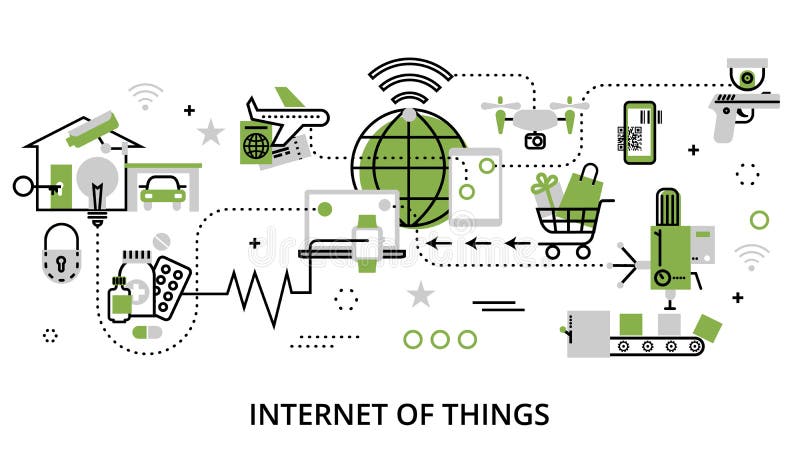Concept of internet of things stock illustration