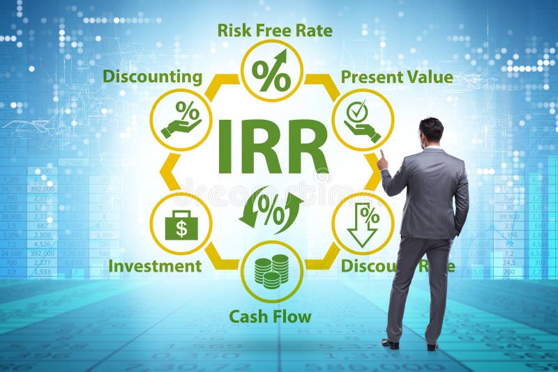 Concept of IRR - Internal Rate of Return royalty free stock images