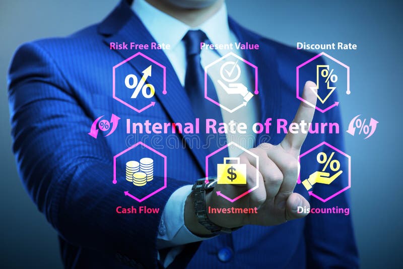 Concept of IRR - Internal Rate of Return royalty free stock images