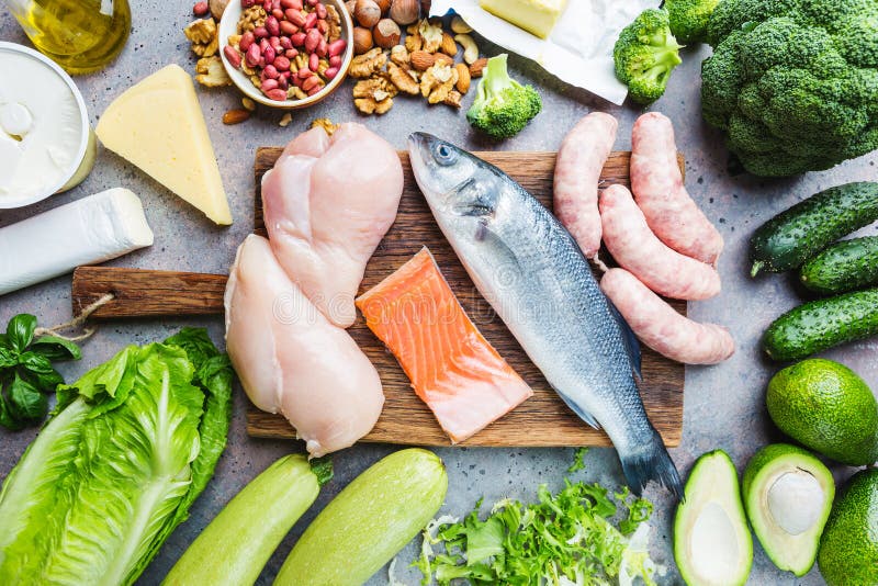 Concept Ketogenic de régime images stock Concept Ketogenic de régime images stock
