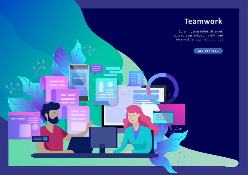 Concept Landing Page Template Customer Service, Male Hotline Operator