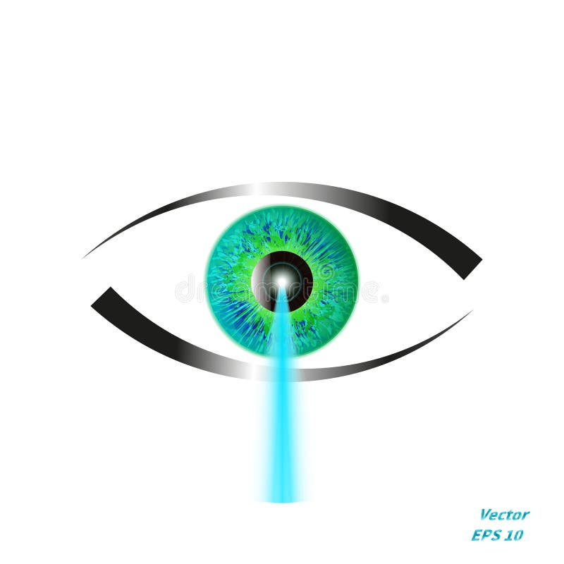 Concept of laser vision correction vector illustration