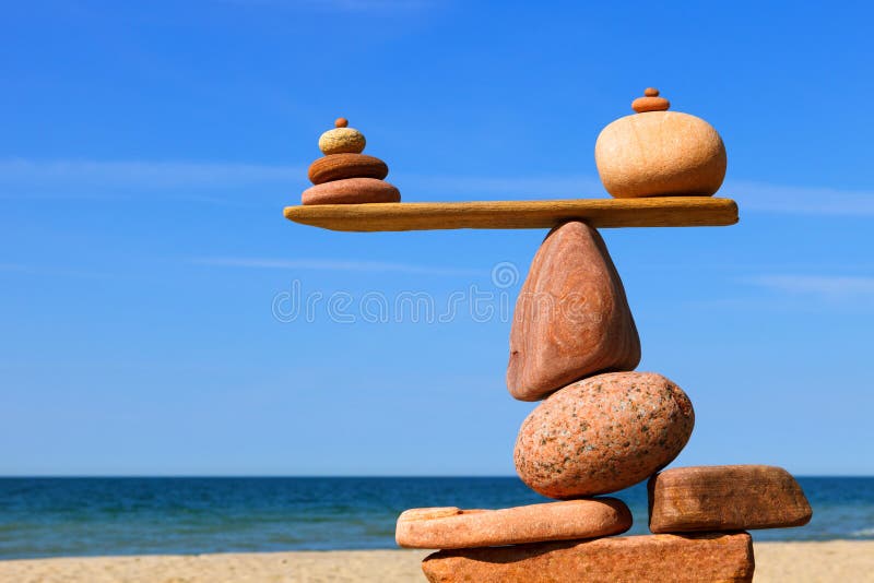 Concept of Life Balance and Harmony. Balance Stones Against the Sea Stock  Photo - Image of harmony, mind: 211893398