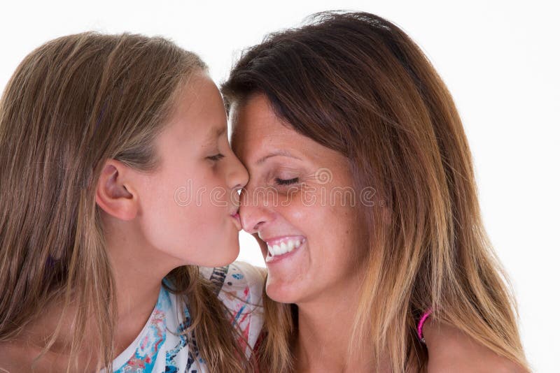 Concept love family people little daughter girl kiss mother beauty royalty free stock photography Concept love family people little daughter girl kiss mother beauty royalty free stock photography