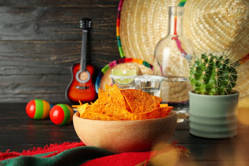 Concept of Mexico Food, Mexico Cuisine Snack and Drink Stock Photo ...