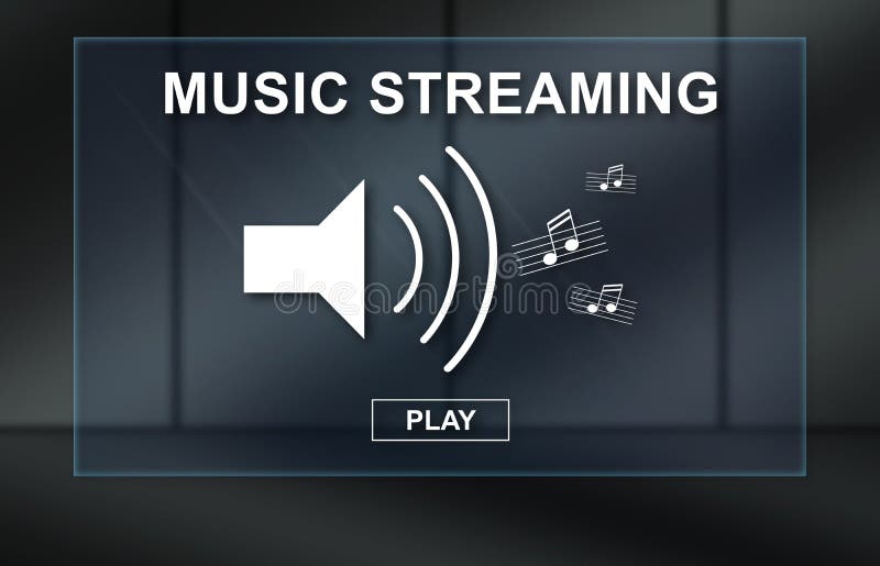 Music Streaming Concept on a Tablet Stock Photo Image of