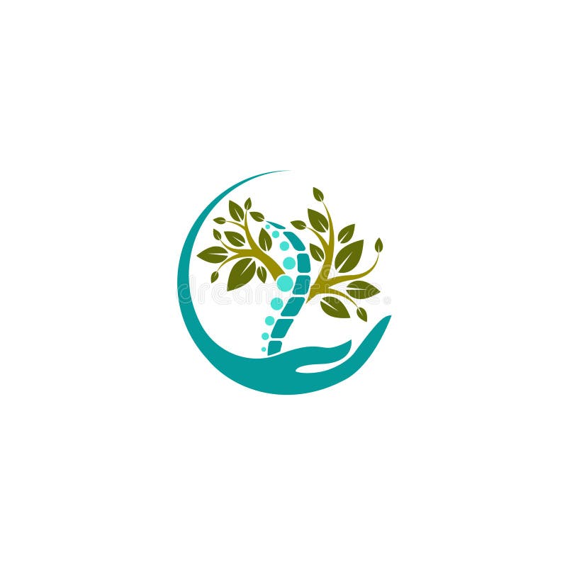Concept médical créatif Logo Design Template de chiropractie Calibre de logo de vecteur Illustration de silhouette d'isolement pa