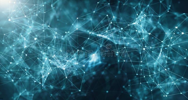 Abstract futuristic technology network with polygonal vector illustration Abstract futuristic technology network with polygonal vector illustration